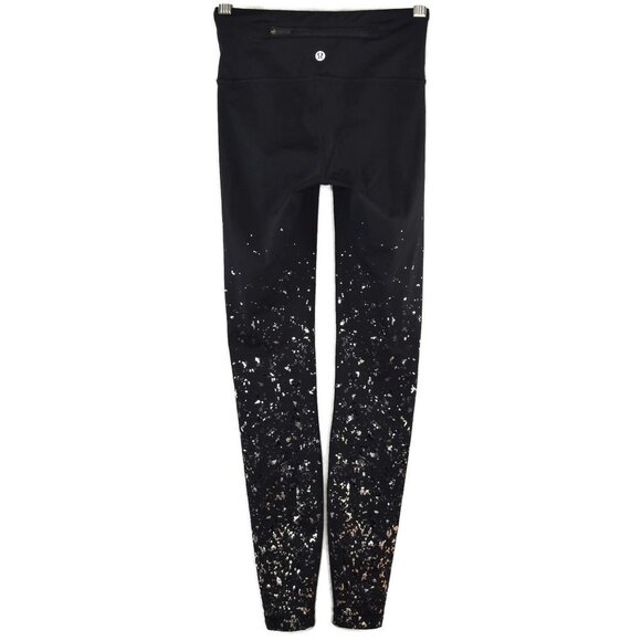 lululemon athletica Pants - lululemon Speed Wunder Tight *Speckle Shine Size 2 in Black, Deep Coal & Silver